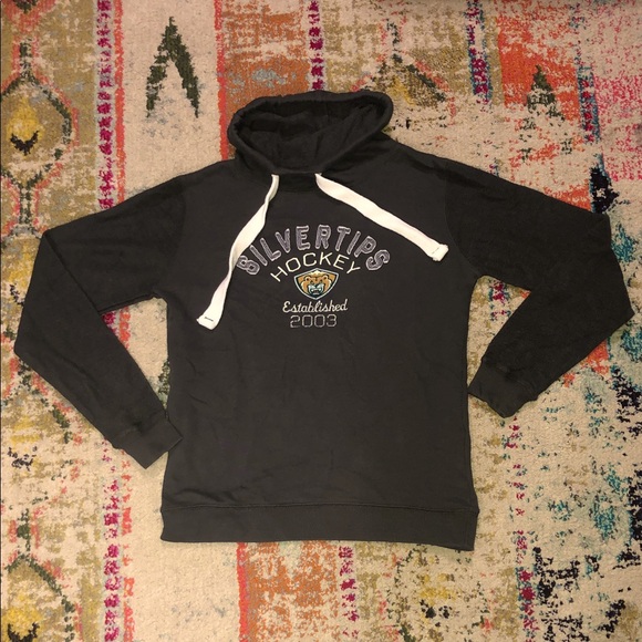 Cowl neck thin lightweight sweatshirt silvertips hockey - Picture 1 of 4
